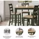 Gesthaven Natural And Green 5 Piece Counter Height Dining Set