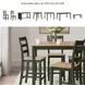 Gesthaven Natural And Green 5 Piece Counter Height Dining Set
