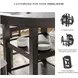 Langwest Cherry Brown 5 Piece Counter Height Dining Set
