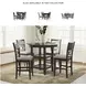Langwest Cherry Brown 5 Piece Counter Height Dining Set