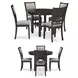 Langwest Cherry Brown 5 Piece Dining Set