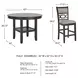 Langwest Cherry Brown 5 Piece Dining Set