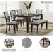 Langwest Cherry Brown 6 Piece Dining Set