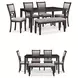 Langwest Cherry Brown 6 Piece Dining Set