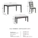 Langwest Cherry Brown 6 Piece Dining Set