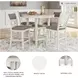 Erinberg Antique White 5 Piece Counter Height Dining Set
