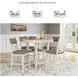 Erinberg Antique White 5 Piece Counter Height Dining Set