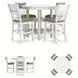Erinberg Antique White 5 Piece Counter Height Dining Set