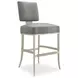 Reserved Seating Pewter Upholstered Counter Height Stool