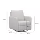 Nancy Light Gray Upholstered Swivel Glider Rocker Nursing Chair