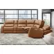 Belmont Lyric Caramel Leather 6 Piece Modular Zero Gravity Power Reclining Sectional with USB Charging