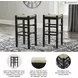 Mirimyn Black Bar Stool Set of 2