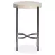 Jennings Edgecomb Gray and Weathered Antique Nickel Oval Occassional Table Set with 2 Ottomans
