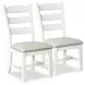 Valebeck Beige Upholseterd Side Chair Set Of 2