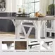 Valebeck White And Brown Counter Height Dining Table