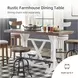 Valebeck White And Brown Counter Height Dining Table