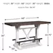 Valebeck White And Brown Counter Height Dining Table