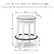 Valebeck Beige And White Swivel Counter Height Stool