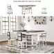 Valebeck White And Brown Storage Counter Height Dining Table