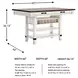 Valebeck White And Brown Storage Counter Height Dining Table