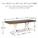 Valebeck White And Brown Extendable Rectangular Dining Table