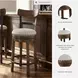 Valebeck Brown Upholstered Swivel Counter Height Stool
