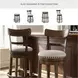 Valebeck Brown Upholstered Swivel Counter Height Stool
