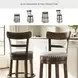 Valebeck Brown Tall Upholstered Swivel Bar Stool