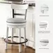 Valebeck White Upholstered Swivel Counter Height Stool