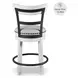 Valebeck White Upholstered Swivel Counter Height Stool