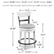 Valebeck White Upholstered Swivel Counter Height Stool