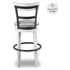 Valebeck White Tall Upholstered Swivel Bar Stool