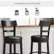 Valebeck Black Tall Upholstered Swivel Bar Stool