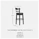 Valebeck Black Tall Upholstered Swivel Bar Stool