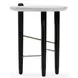 Madera White Round Guangxi Marble Top Small Spot Table