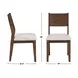 Canton Brown and Beige Cushioned Seat Side Chair Set of 2