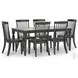 Mendinfort Grayish Brown and Black Dining Table