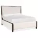 Timberlyn Espresso and Cream Queen Upholstered Panel Bed