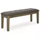 Broxtyn Light Brown Upholstered Dining Bench