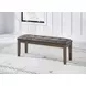 Broxtyn Light Brown Upholstered Dining Bench