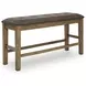 Broxtyn Light Brown Upholstered Counter Height Dining Bench