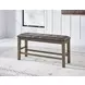 Broxtyn Light Brown Upholstered Counter Height Dining Bench