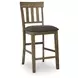 Broxtyn Light Brown Upholstered Bar Stool Set of 2