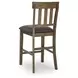 Broxtyn Light Brown Upholstered Bar Stool Set of 2