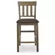 Broxtyn Light Brown Upholstered Bar Stool Set of 2