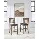 Broxtyn Light Brown Upholstered Bar Stool Set of 2