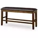 Ralene Medium Brown Upholstered Counter Height Dining Bench