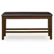 Ralene Medium Brown Upholstered Counter Height Dining Bench