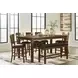 Ralene Medium Brown 78" Extendable Rectangular Counter Height Dining Table