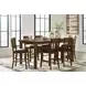 Ralene Medium Brown 78" Extendable Rectangular Counter Height Dining Table